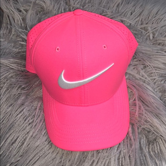 neon pink nike hat